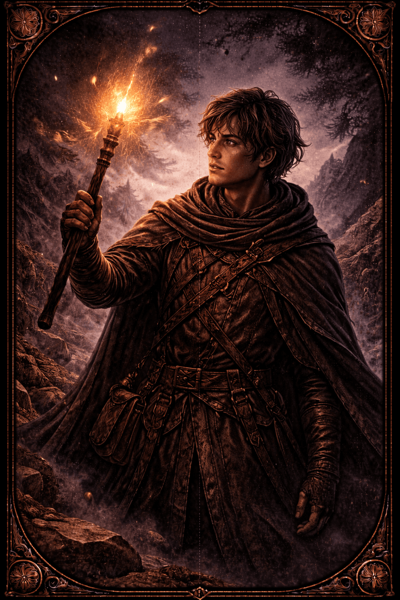 Paź Buław tarot — symbol entuzjazmu, odkrywania i młodej energii